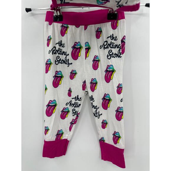 Rowdy Spout Bamboo 2 pc Rolling Stones Pajama Set Size 3-6 Months - Picture 2 of 5